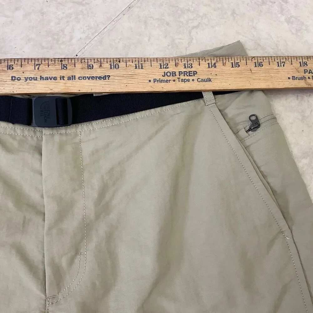 North Face Belted Shorts Men's 32 Hiking Fishing Outdoors Packable zip pockets *